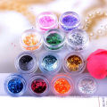 Colorful Holographic Glitter Powder Acrylic Nail Tip Decoration